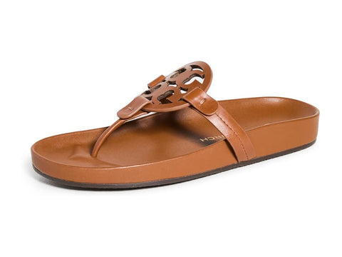 Tory Burch Women's Miller Cloud Sandals, Bourbon Miele, Tan, 7.5 Medium US