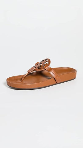 Tory Burch Women's Miller Cloud Sandals, Bourbon Miele, Tan, 5.5 Medium US