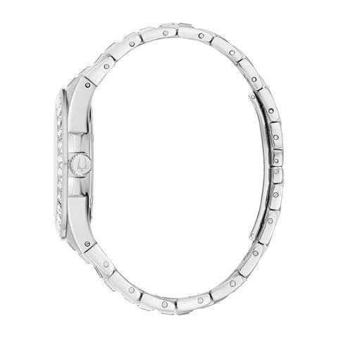 Bulova Men's Crystals Phantom Silver Stainless Steel Quartz Watch
