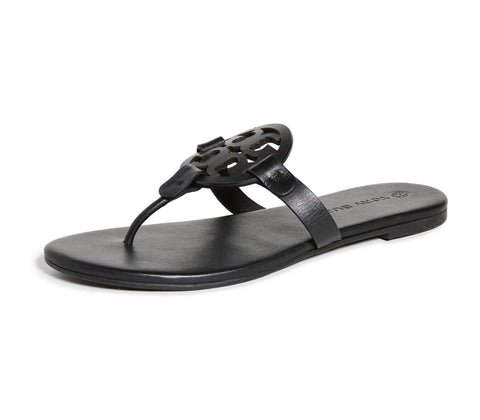 Tory Burch Women's Miller Thong Sandals, Perfect Black, 5 Medium US