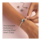 PANDORA Moments Heart Clasp Snake Chain Bracelet - Compatible Moments Charms