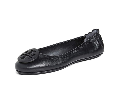 Tory Burch Women's Minnie Travel Ballet Flats, Perfect Black, 7 Medium US