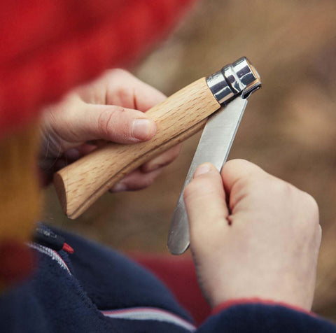 Opinel My First Opinel No.7 Box Set with Sheath - Stainless Steel Children’s Folding Pocket Knife with Safety Rounded Tip