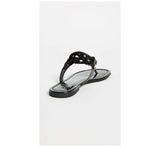 Tory Burch Women Miller Patent Thong Sandal  Black  7.5 Medium US