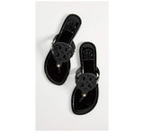 Tory Burch Women Miller Patent Thong Sandal  Black  7.5 Medium US