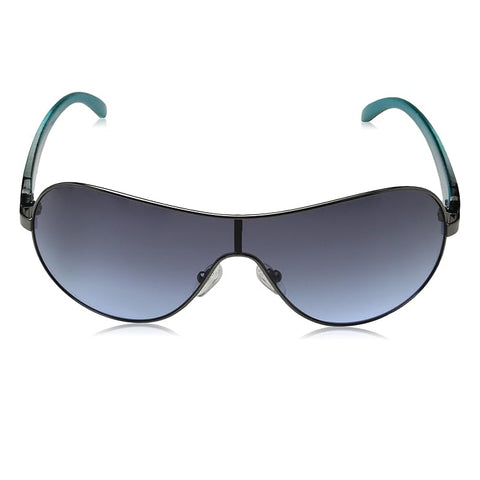 Guess Women's GUF212 Sunglasses, Shiny Gunmetal Turquoise