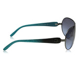 Guess Women's GUF212 Sunglasses, Shiny Gunmetal Turquoise
