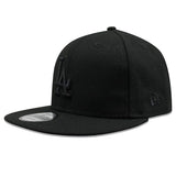 New Era 11591047 9Fifty Hat, Los Angeles Dodgers, Basic Black/Black Snapback Adjustable Cap