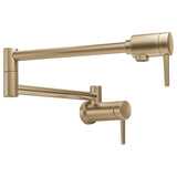 Delta Faucet 1165LF-CZ, Contemporary Wall Mount Pot Filler in Champagne Bronze