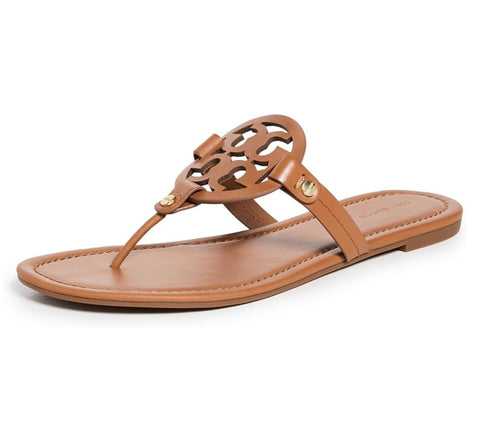 Tory Burch Women Miller Sandals  Vintage Vachetta  Brown  Tan  10 Medium US