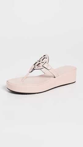 Tory Burch Women's Miller Wedges, Soft Pink, 8.5 Medium US