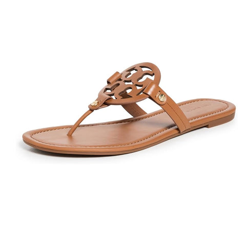 Tory Burch Women Miller Sandals  Vintage Vachetta  Brown  Tan  6.5 Medium US