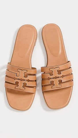 Tory Burch Women's INES Cage Slides, Camello/Camello, Tan, 11 Medium US