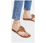Tory Burch Women Miller Sandals  Vintage Vachetta  Brown  Tan  9 Medium US
