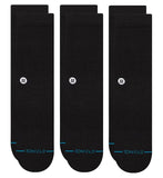 Stance Icon Classic Casual Crew Socks 3-Pack, Cotton Blend and Cushioning Arch Support