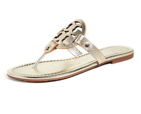 Tory Burch Women's Miller Thong Sandals, Spark Gold, 7 Medium US