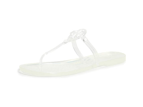Tory Burch Women's Mini Miller Thong Flip Flops, Clear, 6 Medium US
