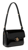Tory Burch Women's Robinson Spazzolato Convertible Shoulder Bag, Black, One Size