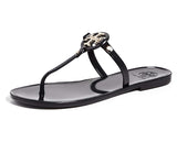 Tory Burch Women's Mini Miller Thong Flip Flops, Perfect Black, 12 Medium US