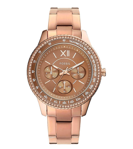 Fossil Stella Women's Watch with Stainless Steel or Leather Band and Crystal-Accents