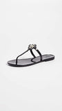 Tory Burch Women's Mini Miller Thong Flip Flops, Perfect Black, 12 Medium US