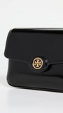 Tory Burch Women's Robinson Spazzolato Convertible Shoulder Bag, Black, One Size