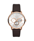 Armani Exchange Multifunction Watch for Men with Leather or Stainless Steel Band