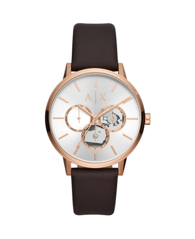 Armani Exchange Multifunction Watch for Men with Leather or Stainless Steel Band