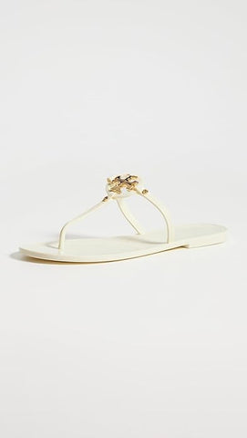 Tory Burch Women's Mini Miller Flip Flops, Ivory, Off White, 10 Medium US