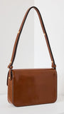 Tory Burch Women's Robinson Spazzolato Convertible Shoulder Bag, Dark Sienna, Brown, One Size