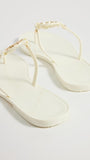 Tory Burch Women's Mini Miller Flip Flops, Ivory, Off White, 10 Medium US