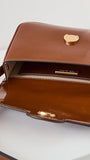 Tory Burch Women's Robinson Spazzolato Convertible Shoulder Bag, Dark Sienna, Brown, One Size