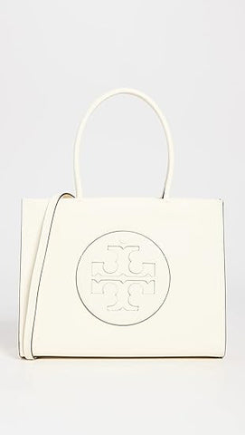 Tory Burch Women's Small Ella Bio Tote, Warm White, One Size