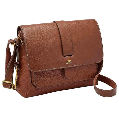 Fossil Kinley Small Crossbody Brown 2 One Size