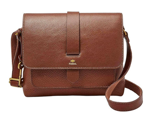 Fossil Kinley Small Crossbody Brown 2 One Size
