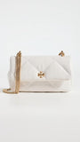 Tory Burch Women's Kira Diamond Quilt Mini Flap Bag, Blanc, White, Off White, One Size