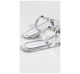Tory Burch Women Miller Sandals  Argento  Silver  Metallic  10.5 Medium US