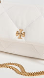 Tory Burch Women's Kira Diamond Quilt Mini Flap Bag, Blanc, White, Off White, One Size