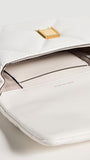 Tory Burch Women's Kira Diamond Quilt Mini Flap Bag, Blanc, White, Off White, One Size