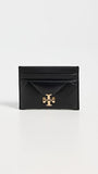 Tory Burch Women's Kira Chevron Diamond Quilt Card Case, Black, One Size