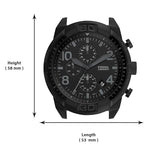 Fossil Bronson Men's Watch with Stainless Steel Bracelet or Genuine Leather Band, Chronograph or Three-Hand Analog Display