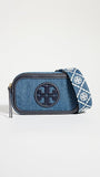 Tory Burch Women's Miller Denim Mini Crossbody Bag, Denim Multi, One Size