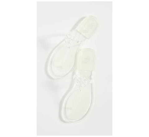 Tory Burch Women Mini Miller Thong Flip Flops  Clear  8 Medium US