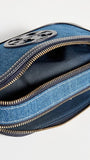 Tory Burch Women's Miller Denim Mini Crossbody Bag, Denim Multi, One Size