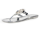 Tory Burch Women's Miller Sandals, Argento, Silver, Metallic, 10 Medium US