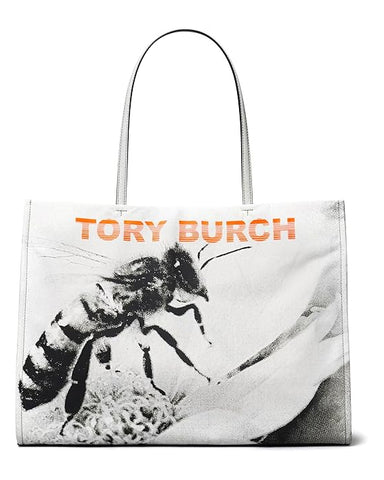 Tory Burch Large Ella Shoulder Tote Bag (Prismatic Logo)