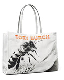 Tory Burch Large Ella Shoulder Tote Bag (Prismatic Logo)