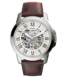 Fossil Grant Men's Watch with Chronograph or Automatic Display and Genuine Leather or Stainless Steel Band