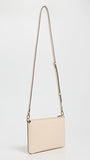 Tory Burch Women's Mercer Pebbled Wallet Crossbody, New Cream, Off White, One Size