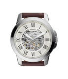 Fossil Grant Men's Watch with Chronograph or Automatic Display and Genuine Leather or Stainless Steel Band